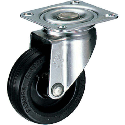 ハンマー　オールステンレス　Ｓ型自在　ゴム車１００ｍｍ＿