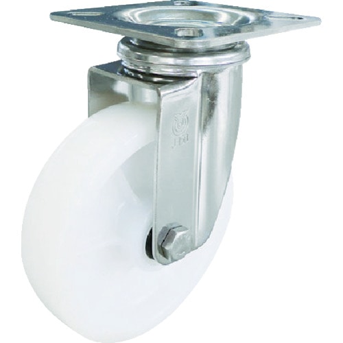 ユーエイ　ステンレスキャスター自在車　１３０径ナイロン車輪＿