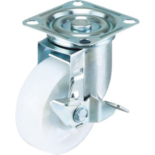 ワコー　エアーキャスター（自在車ストッパー付）　１００ｍｍ　ナイロン（ベアリング＿