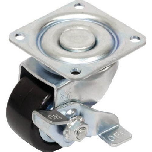 ユーエイ　重量用キャスター　自在車ストッパー付　６５径　強化ナイロン車輪＿