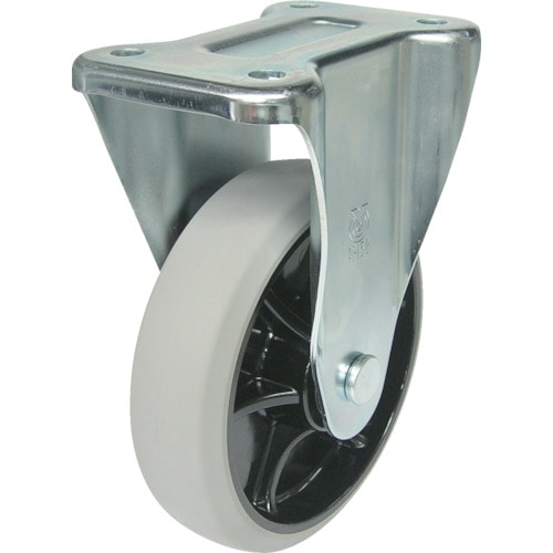 ユーエイ　新型プレスキャスター固定車　１００径ナイロンホイルウレタン車輪＿