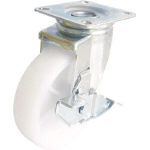 ユーエイ　産業用キャスターストッパー自在車　１３０径ナイロン車輪＿
