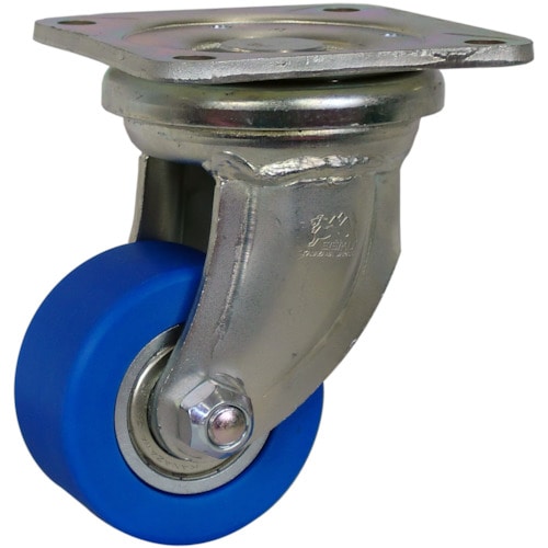 シシク　低床超重荷重用キャスター　８０径　ユニクロめっき　ＭＣ車輪＿