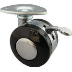 トーシン　プレート式双輪キャスター　５０径　自在ストッパー付＿