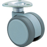 東海　プレート式双輪キャスター　６０径　自在＿