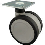 トーシン　プレート式双輪キャスター　１２５径　自在＿