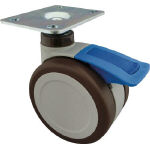 トーシン　プレート式双輪キャスター　１００径　自在ダブルストッパー付＿