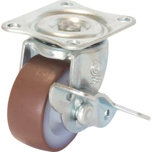 ユーエイ　キャスターＳ付自在車　７５径ウレタン車輪＿