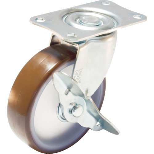 ユーエイ　キャスターＳ付自在車　ウレタン車輪径６５＿