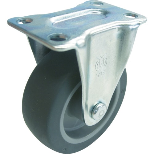 ユーエイ　プレート式エラストマーキャスター固定７５径＿