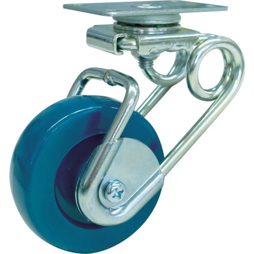 シシク　緩衝キャスター５　自在　７５径　ウレタン車＿