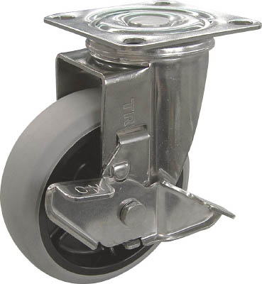 ＴＲＵＳＣＯ　ナイロンホイールウレタンキャスター　ステン金具自在Ｓ付　１３０＿