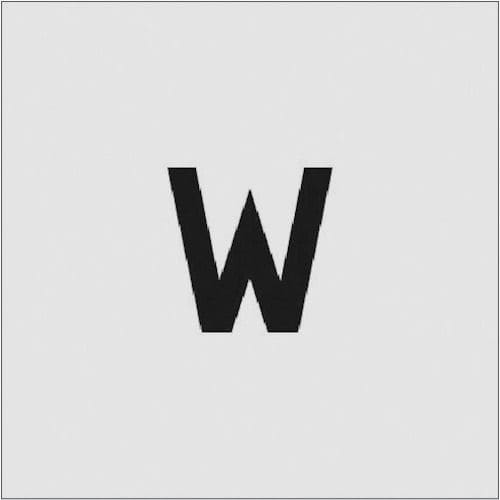 ＩＭ　ステンシル　Ｗ　文字サイズ５０×４０ｍｍ＿