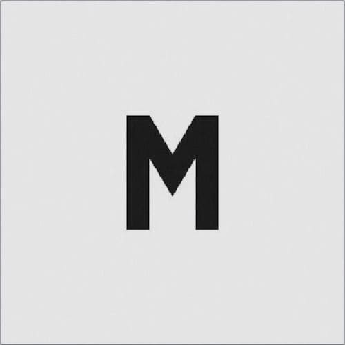 ＩＭ　ステンシル　Ｍ　文字サイズ５０×４０ｍｍ＿
