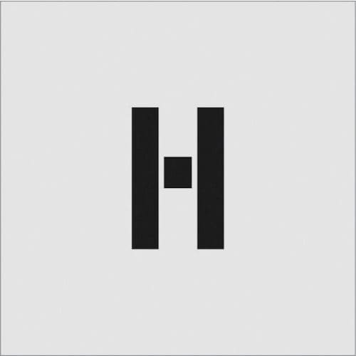ＩＭ　ステンシル　Ｈ　文字サイズ１００×６５ｍｍ＿