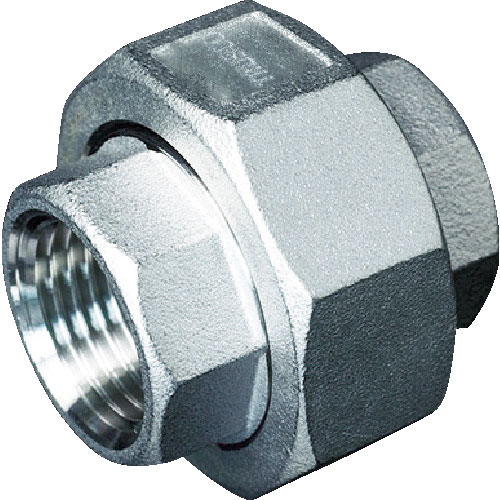 ＴＲＵＳＣＯ　ねじ込み管継手　ＳＵＳ　ユニオン　２５Ａ＿