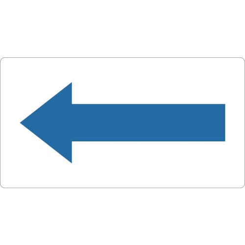 ＴＲＵＳＣＯ　配管用ステッカー　方向表示　青　中　５枚入＿