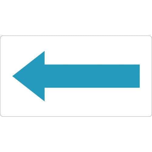 ＴＲＵＳＣＯ　配管用ステッカー　方向表示　水色　大　５枚入＿