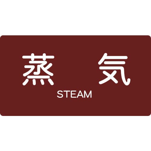 ＴＲＵＳＣＯ　配管用ステッカー　蒸気　横　極小　５枚入＿