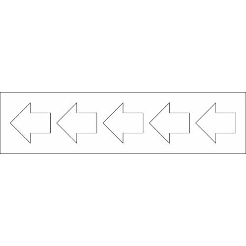 ＴＲＵＳＣＯ　配管用ステッカー　方向表示　カッティング矢印　３６Ｘ３６　白　５枚＿