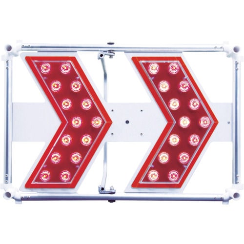 仙台銘板　軽量型矢印板　ＬＩＧＨＴ　Ｈ４００×Ｗ６００ｍｍ　赤ＬＥＤ＿