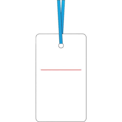 つくし　ケーブルタグ　荷札式　白無地　両面印刷　ビニタイ付き＿