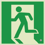 ユニット　高輝度蓄光標識　避難口Ｃ２００級２００角＿