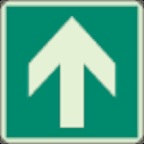 ユニット　床面誘導標識　矢印　蓄光　３００×３００ｍｍ　合成樹脂＿