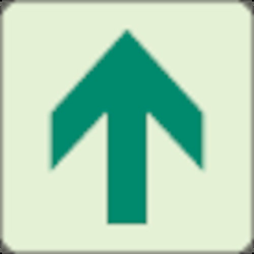 ユニット　床面誘導標識　矢印　蓄光　３００×３００ｍｍ　合成樹脂＿