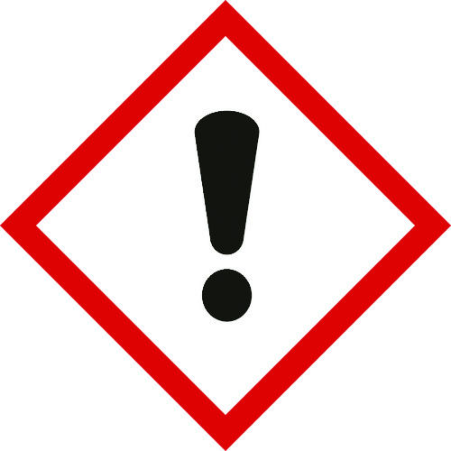 緑十字　ＧＨＳステッカー標識　感嘆符！　７０×７０ｍｍ　５枚組　ＰＥＴ＿