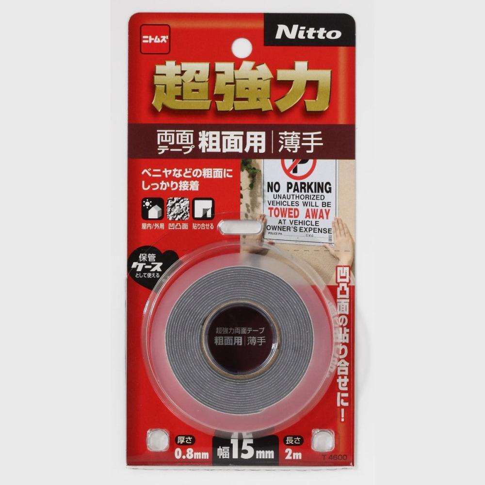 ニトムズ　超強力両面テープ粗面用薄手１５×２