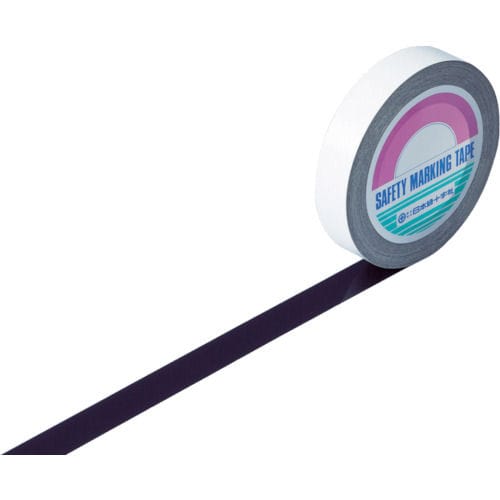 緑十字　ガードテープ（ラインテープ）　黒　２５ｍｍ幅×１００ｍ　屋内用＿