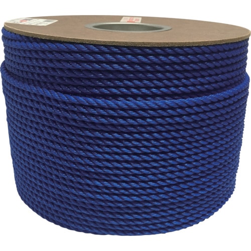 ユタカ　ポリエチレンロープドラム巻　６ｍｍ×２００ｍ　ブルー＿