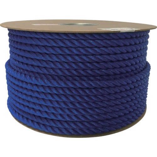 ユタカ　ポリエチレンロープドラム巻　１２ｍｍ×１００ｍ　ブルー＿
