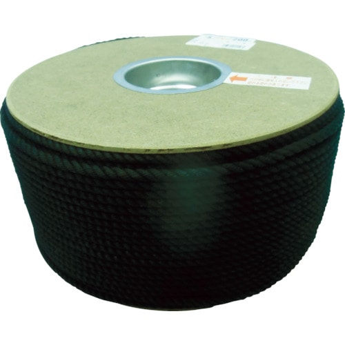 ユタカ　ポリエステルロープ　ドラム巻　５×２００ｍ　黒＿