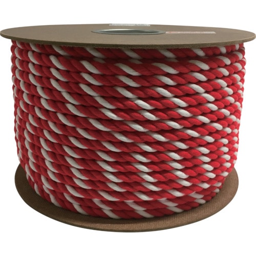 ユタカ　アクリル紅白ロープ　１２ｍｍ×１００ｍ＿
