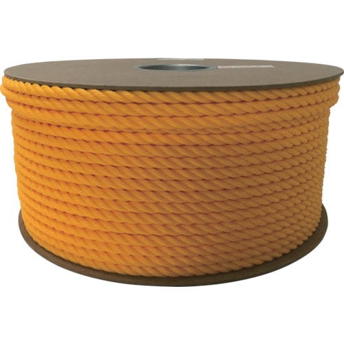ユタカ　ポリエチレンロープドラム巻　９ｍｍ×１５０ｍ　イエロー＿
