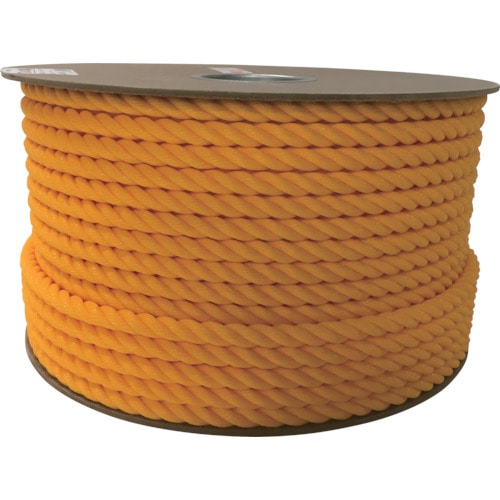 ユタカ　ポリエチレンロープドラム巻　１２ｍｍ×１００ｍ　イエロー＿