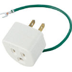 エレコム　ノイズＯＡアダプタ３ピンー２ピン変換プラグ＿