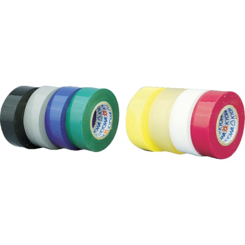 パイロン　ミリオン　ビニルテープ　１９ｍｍ×２０ｍ　赤　１０巻入り＿