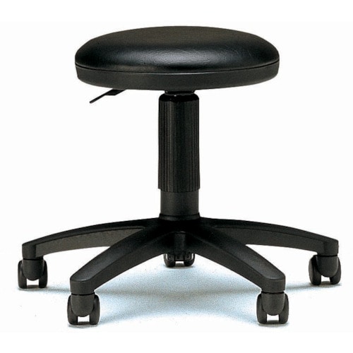 ＴＯＫＩＯ　作業用チェア　ビニールレザー　ブラック　ガスシリンダー＿