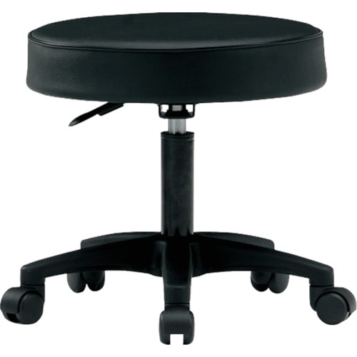 ＴＯＫＩＯ　作業用チェア　ビニールレザー　ブラック　ガスシリンダー＿