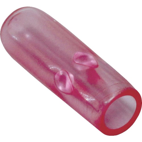 ニチフ　ＥＮＤキャップ　リングスリーブ用絶縁キャップ　小　赤透　（１００個入）＿