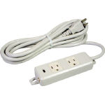 明工　ＯＡ用接地タップ２コ口コード３＿