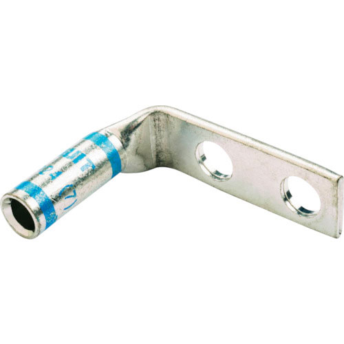 パンドウイット　銅製圧縮端子　標準バレル　２つ穴　９０°アングル　（５０個入）＿