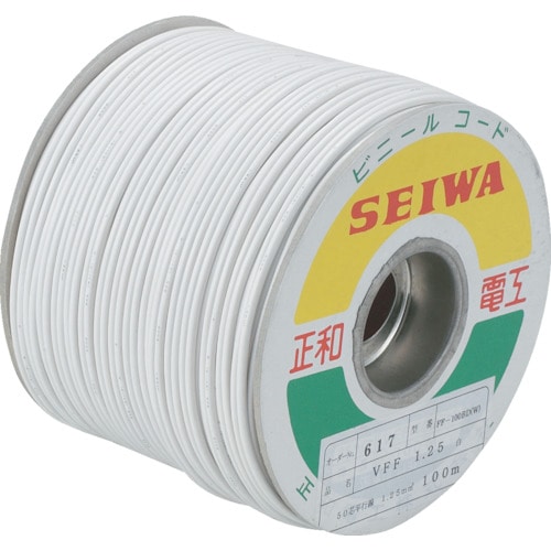 正和電工　平行線　ＶＦＦビニールコード　１００ｍ　白＿