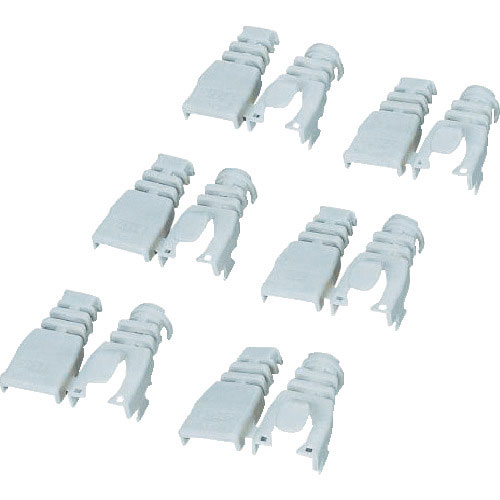 エレコム　コネクタ保護カバー後付けタイプ／６個（ライトグレー）＿