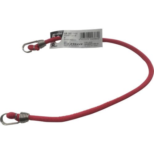 ユタカ　ゴム　バンジーコード　５ｍｍ×４００ｍｍ　赤＿