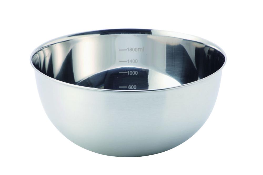 アテーナライフ　ステンレス製ボウル　２１ｃｍ目盛付