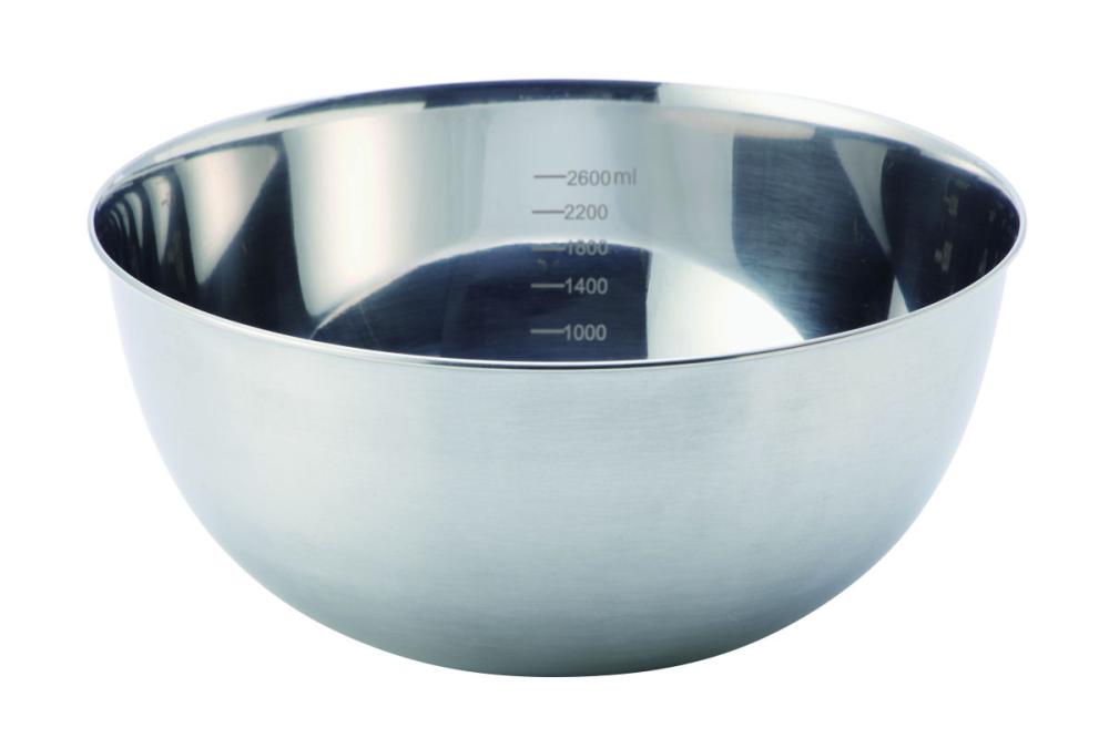 アテーナライフ　ステンレス製ボウル　２４ｃｍ目盛付